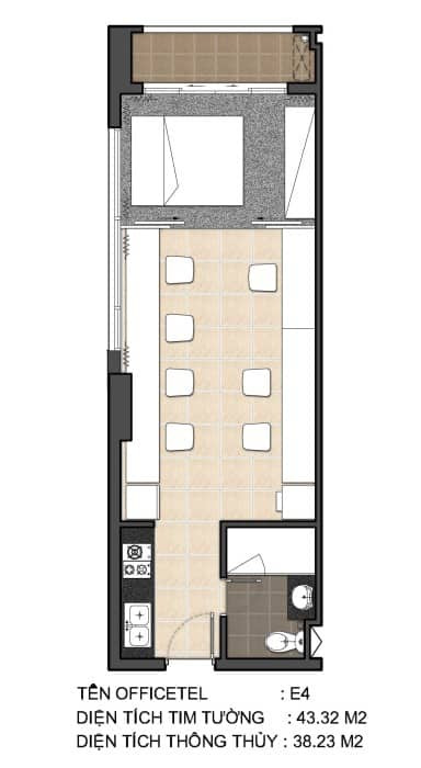 Mặt Bằng Chi Tiết Căn Hộ OfficeTel Sky Center