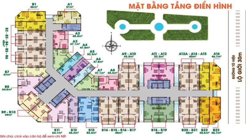 Mặt Bằng Chi Tiết Căn Hộ 8X-Đầm Sen