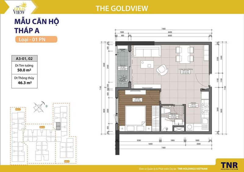 Thuê căn hộ The Gold View 1 phòng ngủ giá tốt nhất – Xem bảng giá ngay